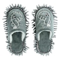 Miniatyrbild 1 av 2: 1 par rengörings tofflor tvättbara mopp tofflor återanvändbara mopp skor hår sop tofflor