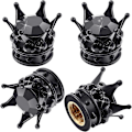 Miniatyrbillede 2 af 5: 4 Kroner Ventilkapper Universelle Bling Ventilkapsel Krystal Ventilkapsel R