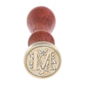 Miniatyrbillede 2 af 5: DIY Messinghoved 26 Bogstaver A-z Seglvoks Stempel Træhåndtag Scrapbooking M-CE