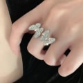 Miniatyrbillede 3 af 5: #Dobbelt Butterfly Fairy Ring med Justerbar Åbning#