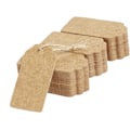 Miniatyrbillede 2 af 5: Gavemærker i Kraftpapir, Brun, Skallet 4x2 cm, 100 stk. med Snøre