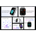 Miniatyrbild 1 av 5: Smartwatch (grön), pekskärm fitnessklocka, med pulsmätare