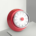 Miniatyrbillede 3 af 5: Timer Retro rød Metal