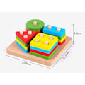 Miniatyrbilde 2 av 5: /#/Montessori-leker for småbarn i alderen 1 2 3, treleker for stabling og sortering/#/