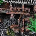 Miniatyrbillede 1 af 5: Akvarium Hus Harpiks Kunstigt Gammelt Hus Fiskekum Landskab
