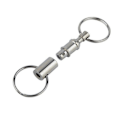Miniatyrbillede 5 af 5: /#/12 stk. nøglering med hurtigudløser med dobbelt splitring, løs, sølv/#/