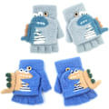 Miniatyrbillede 1 af 5: 2 Par Knittede Handsker til Børn, Børne Vinterhandsker, Grå