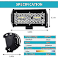 Miniatyrbillede 3 af 3: \"LED Arbejdslampe 12V 300W 7' Bil LED Spotlight 12V Vandtæt IP67 Spot Flood Light LED Tågelygte 27,0\" P2025032600508