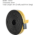 Miniatyrbilde 4 av 5: Selvklebende tetningslist av skumtape 12mm(B) x 6mm(T) 2 ruller, totalt 10M lang