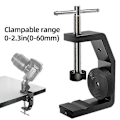 Miniatyrbillede 2 af 5: Universal 1/4 Multi Vinkel Justerbar Bord Skærm Skrivebord Partition Installations Adapter Beslag Fixer C-formet Klemme
