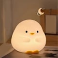 Miniatyrbillede 3 af 5: Ande Natlampe, Sød Andelampe, Squishy Silikone Natlampe Med 30 Minutters Timer, Genopladelig Be