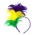 Miniatyrbilde 1 av 5: 1920-talls Fascinator med Fjær Hårbøyle for Kvinner Bryllup Teselskap Hodeplagg (Mardi Gras Lilla)