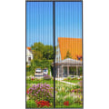 Miniatyrbild 2 av 5: Svart Magnetisk Myggnät Dörr 140x240cm Anti-Fluga Gardin Adhes