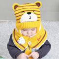 Miniatyrbillede 3 af 5: Børne Vinter Baby Hat + Sød Varmt Halstørklæde Beanie Hat Uld Hæklet