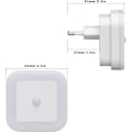 Miniatyrbillede 5 af 5: 2 stk. Natlampe 0,5W Automatisk LED Lampe med Fysisk PIR Bevægelsessensor
