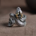 Miniatyrbillede 5 af 5: #Vintage Mænds Python Ring, Justerbar#