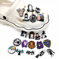 Miniatyrbillede 1 af 5: 20 Stykker 3D Clog-Sandaler Pynt (Wednesday Addams), Sko Charms