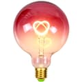 /#/Led-pære stor globe Edison-pære G125 lyserød farve hjertetråd/#/