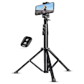 Miniatyrbild 1 av 3: Mobiltelefonstativ: Selfie Stick Infällbart Kamera- och Mobiltelefonstativ, Kraftigt Aluminium, Lättvikt