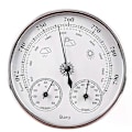 Miniatyrbillede 1 af 4: Dial Termometer Hygrometer med 130mm Termometer Hygrometer og Atmosfærisk Tryk Barometer Termometer Hygrometer med Ramme