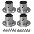 Miniatyrbillede 1 af 3: Beslag Forstærkningsstivere 4x Stangfatninger Flange Stangholder Vægmonteret Rørholder Med Skruer