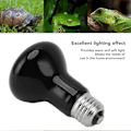 Miniatyrbillede 4 af 5: E27 Reptil Varme Lampe Pære Multifunktionelle Solplads Pærer til Reptil Slange 110?120V Sort 50W
