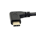 Pikkukuva 2 / 2: 20 cm USB 3.1 Type C uros - naaras 90 asteen oikeakulmainen jatkokaapeli