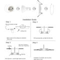 Miniatyrbild 3 av 5: 10x Moderna GU10 Downlights för Tak. Fyrkantig Matt Vit Metallram