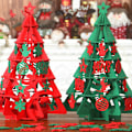 Miniatyrbillede 2 af 4: Juletræ i filt, DIY Juletræ Filt Juletræ Filt