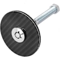 Miniatyrbillede 4 af 5: Hurtigudløsning, Universal Carbon Style Motorhjelmslås Nøgle Pin Kit 2 stk. Sort
