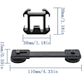 Miniatyrbild 3 av 5: Blixtskofäste 3 i 1 Mikrofon, Kamera Blixtsko Adapter, Förlängningsfäste, Trippel Blixtskofäste Adapter, för Mikrofon, LED, Monitor för DSLR, C