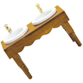 Miniatyrbilde 4 av 4: Miniatyr Vask Servant Miniatyr Baderomsbord Dukkehus Baderomsvask Simuleringsvask