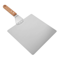 Miniatyrbillede 1 af 2: 1 stk. Bagespade i rustfrit stål Pizza Spade Køkkenredskab (Sølv, Træfarve)