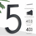 Pikkukuva 1 / 4: 4,9 tuuman musta talonumero 5, moderni asuintie-numero