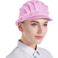 Miniatyrbilde 1 av 5: 3-pak Halvnett Kokkemøsser - Rosa, Unisex Kjøkkenhatter med Mesh