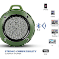 Miniatyrbild 4 av 5: Vattentät Bluetooth-högtalare, Bärbar högtalare med subwoofer (grön)