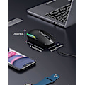 Pikkukuva 5 / 5: Langallinen hiiri, Led RGB -taustavalaistu hiiri 1,5 metrin USB-kaapelilla, 1600 DPI hiljainen ergonominen kannettava