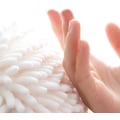 Miniatyrbild 3 av 5: (Vit, Grå) Set med 2 Chenille Handdukar Innehåller Inte Handduk