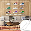 Miniatyrbillede 4 af 5: 10 stk Flydende Sko Display, Sneaker Hylder Væghængt Levitating Sko Display Stativ Til Sneaker Eller