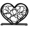 Miniatyrbillede 3 af 5: Valentinsdag Servietholder Bord Iron Art Hjerteformet Papirholder Servietvævsstativ