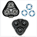 Miniatyrbillede 4 af 5: Shaverhoved til S5000 S5370 S5571 S5420 S5140 S5078 - sort