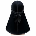 Miniatyrbillede 5 af 7: #(Sort) Fløjl Bandana med ekstra lang hale og brede stropper#