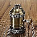 Miniatyrbilde 1 av 3: Boveution E26/E27 Retro Vintage Edison Industrielampe Sockel med Bryter - Bronse
