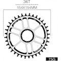 Miniatyrbilde 2 av 5: 12-delt Kjedering, 36T T6 Aluminiumlegering Direkte Montering Kjedering Enkelt Rundt Holdbart Kranksett