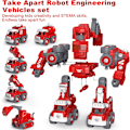 Miniatyrbild 4 av 5: 5-i-1 brandbilssats Barnens demonteringsrobotleksak STEM