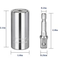 Miniatyrbilde 3 av 5: /#/2 stk Universal Socket Wrench 7-19mm Multifunksjonell Reparasjonsnøkkel/#/