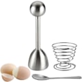Miniatyrbilde 1 av 5: Eggeskallkutter med eggeglass og eggeskje, eggeskallåpner