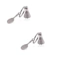 #2-pack, silver badminton nyckelring#