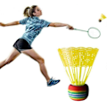 Miniatyrbillede 4 af 5: 5 stk. Nylon Badminton Fjerbolde, Plastik Farverige Trænings Badminton Fjerbolde Bolde Slagtræning til Unge Spillere Indendørs og Udendørs, Rand