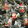 Miniatyrbilde 4 av 5: #30 stykker hvite juleplater - Runde 2#, Juletrær hengende#